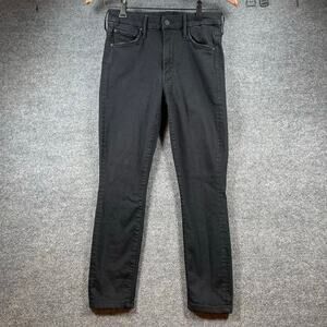Mother The Looker Not Guilty Skinny Jeans Women's 26 (26X25) Black USA Made